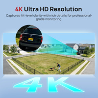 Caméra PTZ 8MP 4K avec zoom 40X, vision nocturne Starlight, suivi automatique IA, longue portée IR, caméra dôme réseau haute vitesse