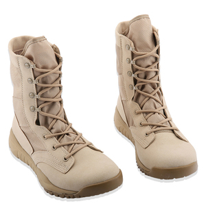 Botas Tácticas Color Caqui DSF926 para Hombre, Zapatos de Tobillo de Cuero Transpirable, Calzado de Trabajo para Exteriores - Product Image 4