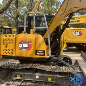 รถขุด SANY SY75C ประสิทธิภาพสูง ประหยัดน้ำมัน เชื่อถือได้ พร้อมเครื่องยนต์ Isuzu น้ำหนัก 7.5 ตัน บุ้งกี๋ขนาด 0.32 เมตร พร้อมเกียร์บ็อกซ์และ PLC - Product Image 2