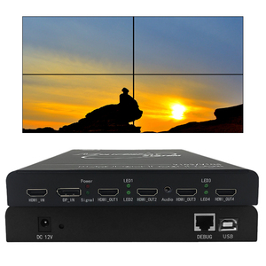 Proyektor pusat perintah 4K60, prosesor Fusion 1 dalam 4 Out Multi-Screen <span class=keywords><strong>Viewer</strong></span> 2X2 1X4 4X1 Pixel Mapping Multi-Screen Expander - Product Image 1