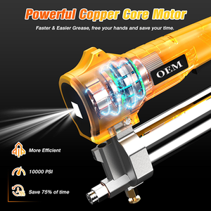 Professionele draadloze automatische zware-duty 6000PSI vetpomp 24V elektrische vetpistool 600CC vetpistool - Product Image 3