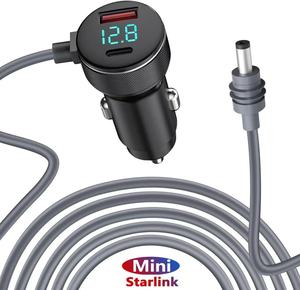 2M 3M 5M étanche PD35W 30W Port USB 12V-24V tension affichage numérique voiture allume-cigare à câble d'alimentation CC pour Starlink Mini - Product Image 1