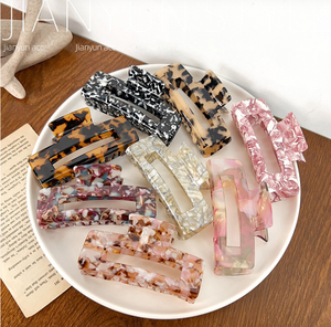 Accesorios para el Cabello de Mujer, Pinza de <span class=keywords><strong>Pelo</strong></span> Cuadrada de Acetato de 10.5 cm, Pinza de <span class=keywords><strong>Pelo</strong></span> Grande Personalizada, Pinza de <span class=keywords><strong>Pelo</strong></span> Tipo Garra de Tiburón, Venta al por Mayor - Product Image 2