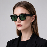 Lunettes de soleil personnalisées de Chine pour femmes, tendance rétro, montures noires, lunettes carrées classiques, collection 2026, lunettes de soleil tendance pour hommes, vente chaude