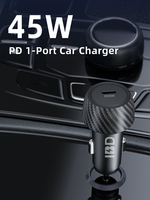 Chargeur de voiture Type-C super rapide ignifuge PD 45W pour 17/16/15 Pro Max et écouteurs