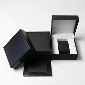 Cajas de Reloj de Cuero de Lujo, Caja de Exhibición de Reloj Negra, Caja de Almacenamiento de Reloj de Alta Calidad, Caja de Regalo - Product Image 6