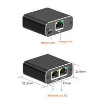 Penjualan Panas Gigabit 1000Mbps RJ45 Splitter 1X2 Kabel Ethernet 1 Masuk 2 Keluar Pembagi Jaringan PC
