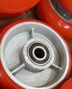 4 "5" 6 "<span class=keywords><strong>8</strong></span>" भारी ड्यूटी डाली लोहे के पु कैस्टर के साथ ट्रॉली पहियों को स्विस औद्योगिक अरंडी पहियों को <span class=keywords><strong>8</strong></span> इंच - Product Image 3