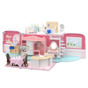 Set Giocattolo Casa delle Bambole per Bambine, <span class=keywords><strong>Autobus</strong></span> Turistico in Miniatura, Gioco di Ruolo con Koala - Product Image 1