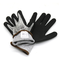 Gants de travail anti-coupure HPPE de niveau 4 avec revêtement en nitrile pour la construction, le jardinage et l'industrie