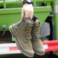 Chaussures de randonnée pour hommes, légères, respirantes, antidérapantes, résistantes à l'usure, à semelle souple, haute tige, protection du travail
