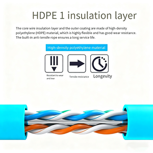 สายเคเบิลเครือข่าย DENIXI Cat6 <span class=keywords><strong>UTP</strong></span>/FTP CCA แบบมีฉนวนป้องกัน 8 แกน สายแข็ง 23/24AWG 100ม./305ม./500ม. สำหรับใช้งานภายในอาคาร รองรับความเร็วสูง 10G - Product Image 4