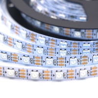 Bande LED RVB WS2812 Arc-en-ciel, éclairage d'ambiance pleine couleur, 5V, indice de protection IP20, intensité variable, circuit intégré programmable, lumière de fête DJ