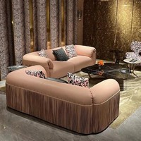 Ensemble de canapés de salon de villa haut de gamme, design moderne avec pompons, canapé de luxe pour salon, vente directe d'usine