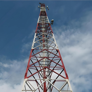Torre Telco de 3 patas de 20, 30 y 40 <span class=keywords><strong>m</strong></span>, ángulo de autoapoyo, estación Base celular de telecomunicaciones de acero, torre de <span class=keywords><strong>m</strong></span>ástil - Product Image 1