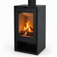 Cheminée autoportante à feu véritable, chauffage au bois pour la maison, style européen moderne, insert décoratif en acier pour intérieur d'hôtel