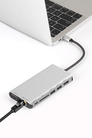 Meilleure vente multifonction Type-c Charge avec Ethernet vers Rj45 hdmi 8 ports Type c vers Usb c 8 en 1 3.0 Hub Adaptateur pour ordinateur portable