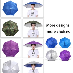 Hands-Free Straight Manual <b>Umbrella</b> Double Layer UV Protection Foldable Portable Sun Hat for Beach Fishing Hiking - Product Image 6