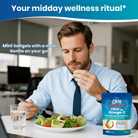 Capsules d'oméga-3 de 2500 mg avec 1285 mg d'EPA DHA, vitamine D3 K2 Q10, astaxanthine, complément alimentaire pour soutenir la santé du cœur, du cerveau et du système immunitaire