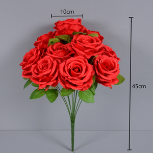 <span class=keywords><strong>Rosa</strong></span> di seta artificiale 10 teste <span class=keywords><strong>rosa</strong></span> Bouquet floreale fiore di alta qualità Hotel matrimonio tavole natale decorazione finta <span class=keywords><strong>rosa</strong></span> - Product Image 5