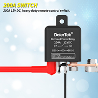 Boîtier de relais de voiture étanche pour moteur sans fil télécommandé 12v interrupteur anti-vol universel 200A deux télécommandes sans fil