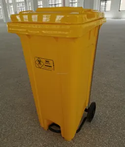 Foot Pedal 120L High Quality Trash Can Cheap Recycle Bin Wheelie Dustbin Plastic Waste Bins basurero