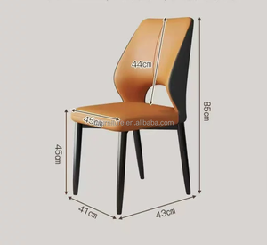 Silla de Comedor Italiana de Lujo, Moderna, de Metal y MDF, Calidad de Hotel de Alta Gama, para Mesa de Comedor, con Respaldo, para Sala de Estar y Dormitorio - Product Image 6