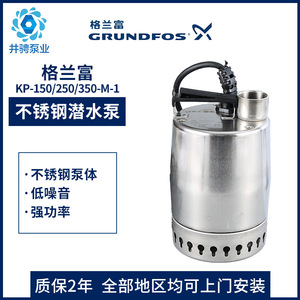 ปั๊มจุ่มใต้น้ำสแตนเลส Grundfos KP250-M-1 ระยะส่ง 9 เมตร อัตราการไหล 11 ลิตร/นาที สำหรับระบายน้ำเสีย - Product Image 3