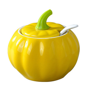 <span class=keywords><strong>Set</strong></span> di 3 Barattoli in Ceramica Colorata per Zucchero e Spezie - Product Image 1