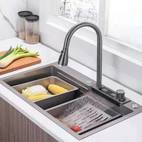 Robinet de cuisine en cuivre avec cascade robinet chauffe-eau électrique