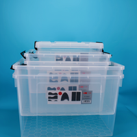 Vente flash - Boîtes de rangement en plastique extra-larges et durables avec couvercles - Bacs de rangement en plastique - Boîtes organisatrices - Conteneurs - Étuis