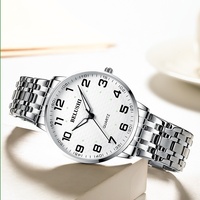 Montre à quartz BELUSHI de luxe, boîtier en alliage, bracelet en acier inoxydable, cadran de 40 mm, étanche, lumineuse, unisexe, pour couples, vente en gros