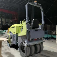 Vente directe d'usine, rouleau vibratoire à double tambour, 2 tonnes, 3,5 tonnes, 5 tonnes, roue avant en acier, roue arrière en caoutchouc, haute puissance de terrassement