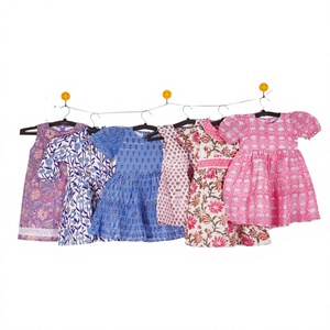 Robe Courte en Coton à Imprimé Floral Simple et Délicat, Coupe Trapèze, Manches Courtes, Décontractée pour l'Été, Tissu Tricoté Respirant, Écologique - Product Image 1