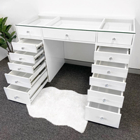 Commode de chambre à coucher européenne moderne avec tiroir pour maquillage - Dimensions personnalisables