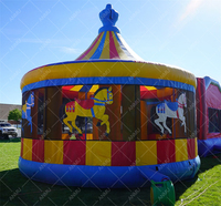 Maison de rebond de carrousel de jardin pour enfants, jouets de location de fête commerciale, maison de rebond gonflable