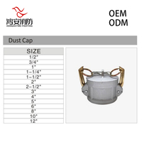 Tapón Antipolvo de Aluminio Tipo DC Camlock de 1/2-8 Pulgadas, 250 PSI, MIL-C-27487, Protector de Extremo de Manguera para Extinción de Incendios, Marca Hong'an