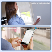 Module de commande intelligent Tuya WiFi 1 canal pour stores et rideaux modernes, compatible Alexa/Google Voice, en PC, pour maison et hôtel
