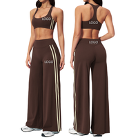 Ensemble de yoga personnalisé avec logo, 6 pièces, pour sports de plein air, ajustement slim, dos élégant et absorption des chocs