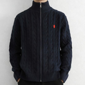 Pull tendance Ralf 2025 pour <span class=keywords><strong>homme</strong></span>, col rabattu, demi-zip, tricoté, à manches longues, dernière collection Laur - Product Image 6