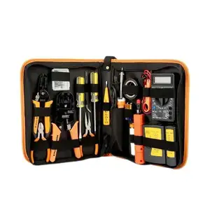 Multi function 17 in 1 network maintenance kit electrician combination tool set electric chrome mesh pliers