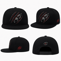 Gorra Snapback de Lujo con Logo de Oso Agresivo, Estilo Urbano, Visera Plana, Deportiva, Bordada, Tejido Común, Unisex, Personalizada OEM