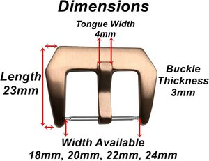 Ensemble de boucles larges et épaisses en acier inoxydable couleur or rose pour bracelets de montre, chaussures et accessoires de ceinture - Product Image 4