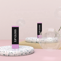 Emballage personnalisé pour gloss à lèvres avec logo, boîtes magnétiques noires mates, capacité de 6 gloss à lèvres