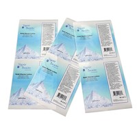 Étiquettes adhésives imperméables BOPP personnalisées recto verso, autocollants imprimés recto verso pour les aliments et les bouteilles d'eau minérale et l'emballage