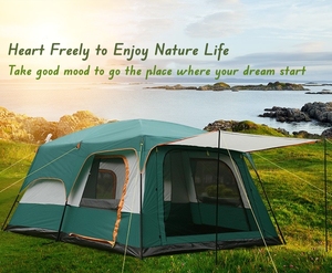 5-8 persone doppio strato tenda della famiglia con divisa della tenda per separato 2 camere impermeabile antivento in Picnic all'aperto - Product Image 3