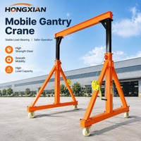 Grue portique mobile 1T-3T, grue portique à rail unique avec palan électrique, petite grue de levage de construction sans rail poussée à la main