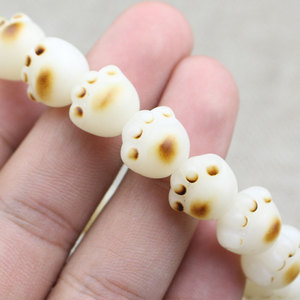 Bodhi Seed Carving <b>Cat</b> Paw Bracelet 19 Beads Round Shape Animal Pattern <b>Gift</b> Jewelry Hangzhou Origin - Product Image 3