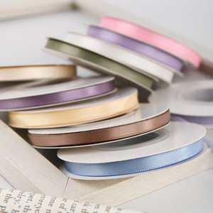 Nine-Colored Ribbon Satin Ribbon 6Mm Double-Sided For Flower Decoration DIY Crafts - Product Image 3