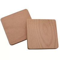 Sous-verres en bois naturel faits à la main, écologiques, en pin, bambou, noyer et acacia, ronds et carrés